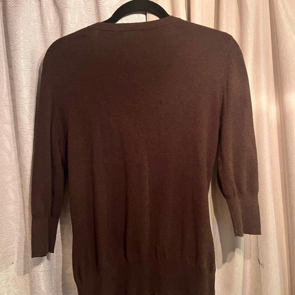 Merona Brown Button- Front Cardigan- Classic Essential- Size S - Picture 5 of 5